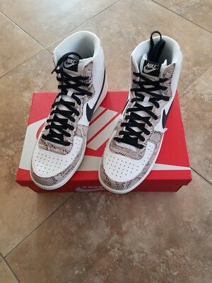 靴 NIKE TERMINATER HIGH \"Cocoa Snake\" NIB Nike Terminator High WHITE/BLACK-SAIL-COCOA SNAKE FB1318