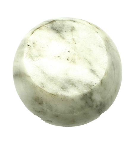 Marble Trinket Box & Lid White Gray 3 3/4 inches tall - Picture 5 of 5