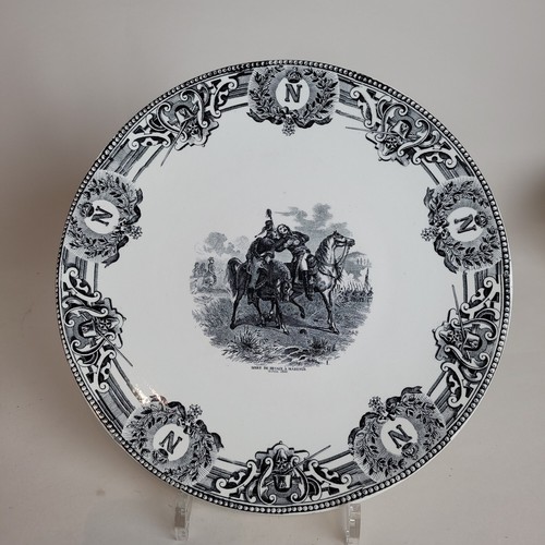 Boch La Louvière, Suite De 18 Assiettes - Batailles Napoléoniennes, Fin XIXème S - Picture 13 of 14