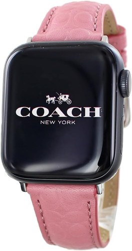 Coach Apple Watch Replacement Strap 38mm 40mm 41mm Series 14700208 Pink - Picture 2 of 7