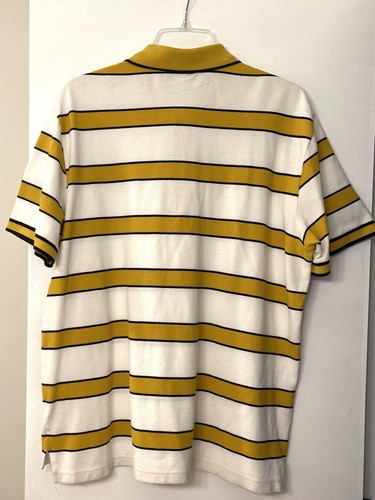 Lacoste Shirt Herren Größe 7 gelb weiß gestreift kurzarm - Bild 8 von 13
