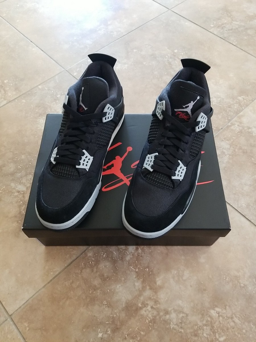 Air Jordan 4 Retro SE Black Canvas Light Steel Grey DH7138