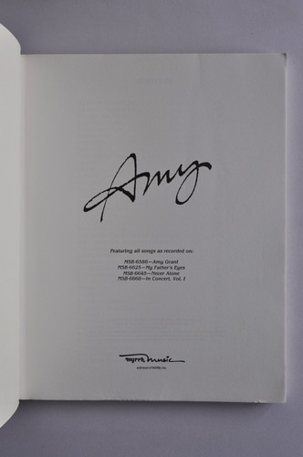 Buch / Noten - Amy Grant - Amy Grant, My Father's Eyes, Never Alone, Live - Bild 2 von 9