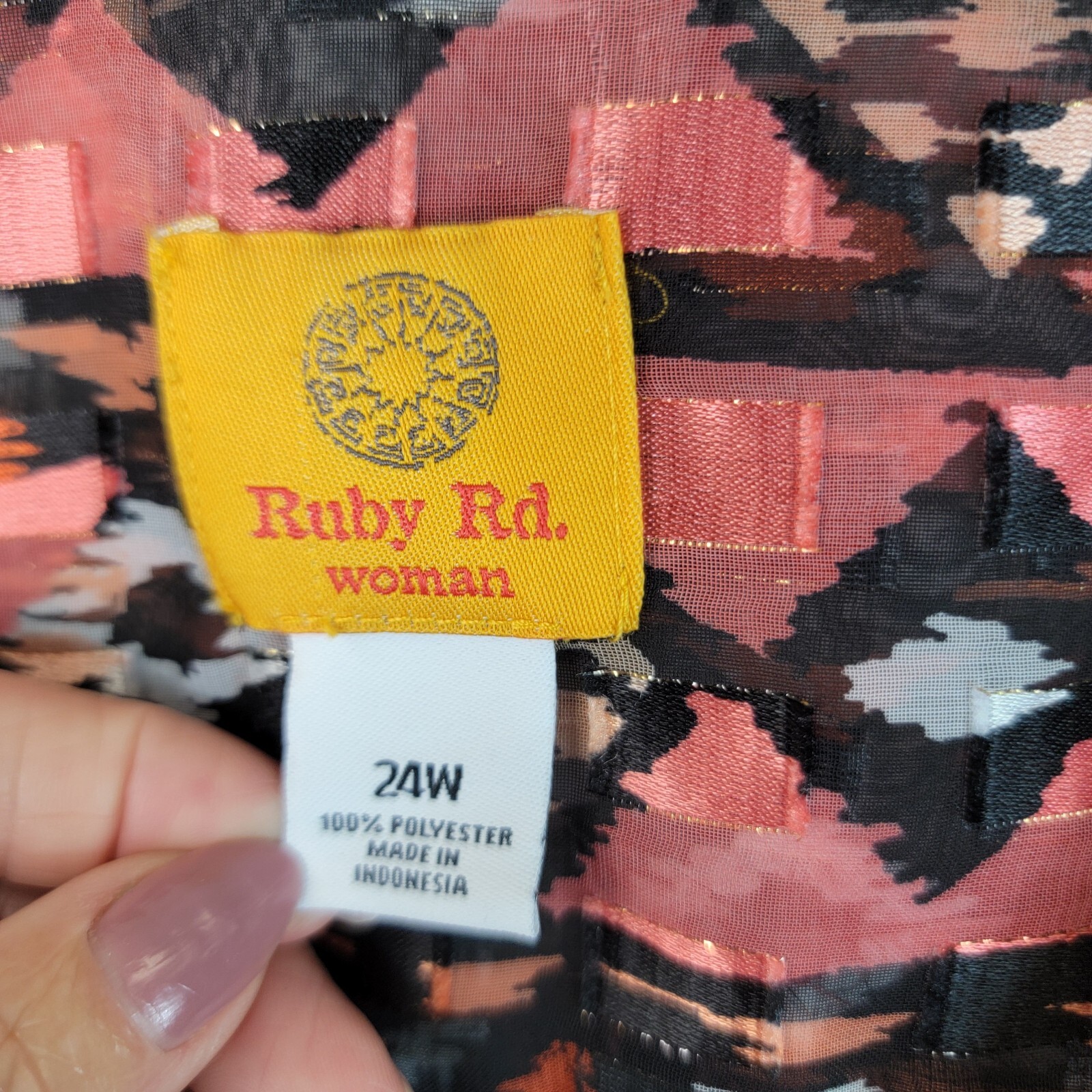 Ruby Rd Womens Multicolor Geometric Button Up Blo… - image 6