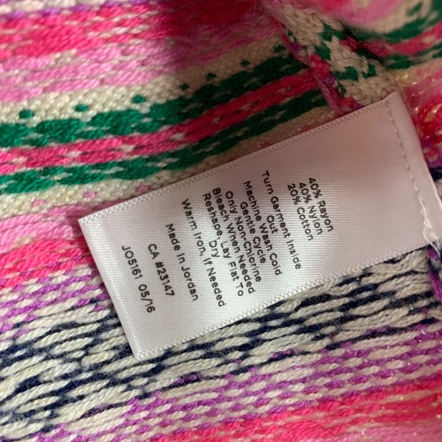 Talbots Sweater Womens Size Large Zip Back Jacquard Fair Isle Long Sleeve - Picture 10 of 10