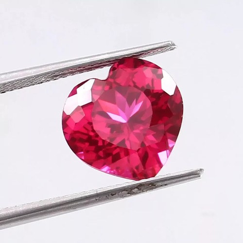 AAA+ Natürlicher Mosambik Rosa Rubin Herzform Ausgezeichnet Lose Edelstein 12x12 mm - Bild 5 von 8