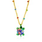 It Murano Glass Multi-Strand Turtle Ncklc in 18k Gold Plate 18 inches