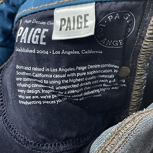 Paige Skyline Skinny Jeans Womens 25 Blue Low Rise Stretch Denim Comfort - Picture 10 of 10