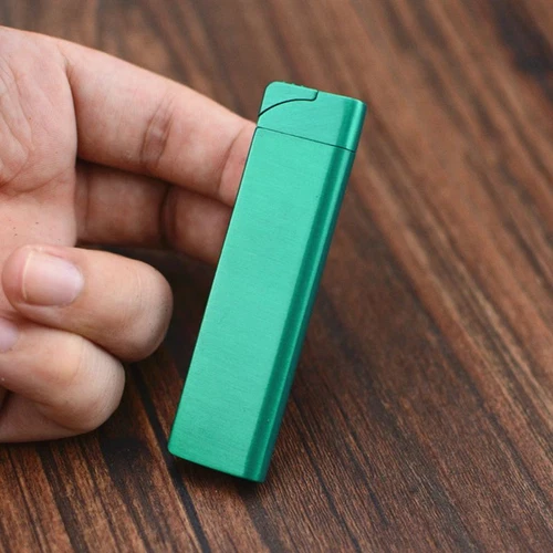 Ultra Thin Refillable Butane Lighter Small Metal Windproof Jet Torch Gas Lighter - Picture 11 of 42