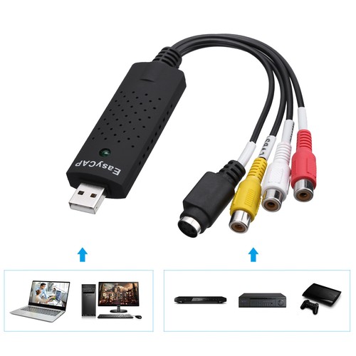 USB 2.0 Audio Video VHS VCR TV a DVD Convertidor Tarjeta de Captura Dispositivo Adaptador EE. UU. - Imagen 5 de 15