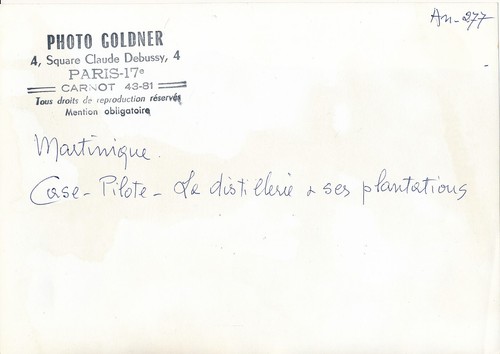 MARTINIQUE c. 1950 - Case Pilote Distillerie Plantations - NV 6784 - Picture 2 of 2