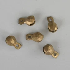 Vintage Brass Ghungroo India Bells ~17mm Dancing Banjara Tribal / Boho 5 pieces