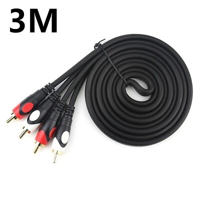 Premium 2 RCA to 2 RCA Stereo Audio Cable Cord Male-Male Gold Plated 1m-10m - Picture 11 of 22