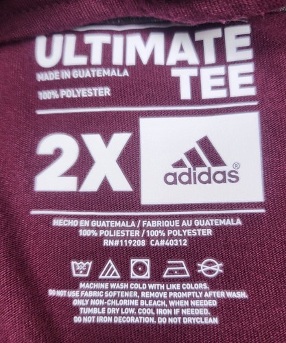 Adidas Pullover Men's Size 2XL Texas A&M Aggies 1/4 Quarter Zip Climalite Maroon - Picture 4 of 8