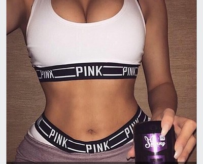 pink sports crop top