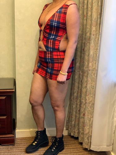 Tartan Women's Mini Dress Gothic Punk Sissy Soft High Waist Short Ringlet 6-24 - Picture 11 of 12