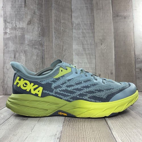 Hoka One One Speedgoat 5 Mens Size 12 Running Shoes Athletic Sneakers Stone Blue - Picture 6 of 17