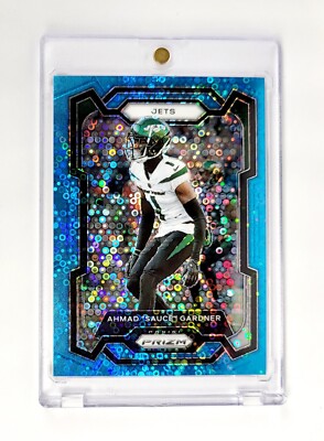 MINT #/95 BLUE NO HUDDLE DISCO 2023 Prizm Ahmad Gardner Sauce #228 NEW YORK JETS