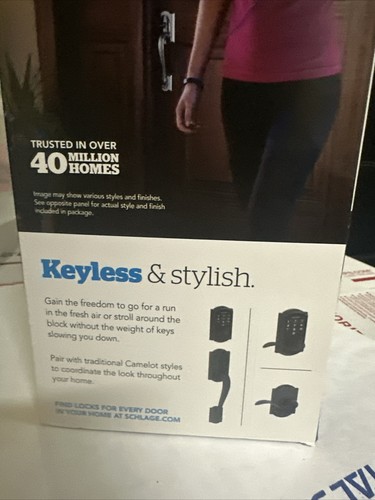 Schlage Touch Aged Bronze touchscreen deadbolt lock - Picture 3 of 6