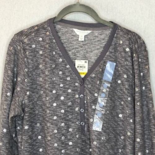 Charter Club Soft Knit Pajama top grey Medium - Picture 3 of 8