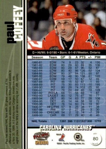 2000-01 Pacific Base Cards Hockey - Pick Your Card - Picture 105 of 501