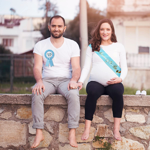 HUKONHEP 2 Packs Blue Baby Shower Sash, Mommy to Be Sash and Daddy to Be Badge, - Picture 5 of 12