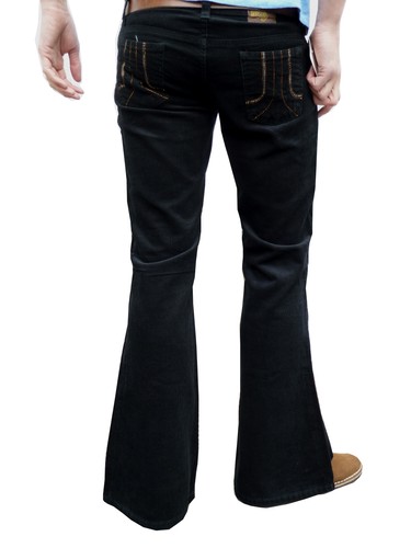 Mens FLARES Cords BELL BOTTOMS 70's vtg fancy Hippie jeans Pants dress Trousers - Picture 16 of 39