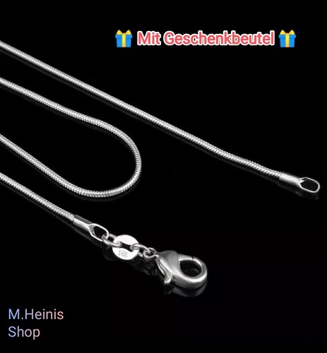 925er Sterling Silber Schlangenketten 40-76cm 1,2mm Für Frauen Männer Neu Kinder - Bild 9 von 10