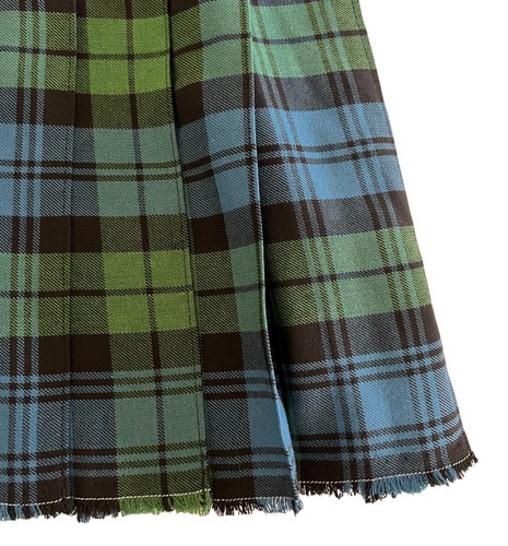Kilt und Sporran grün blau Schottenkaro 42” Taille x 19” Länge Leder Sporran - Bild 10 von 18