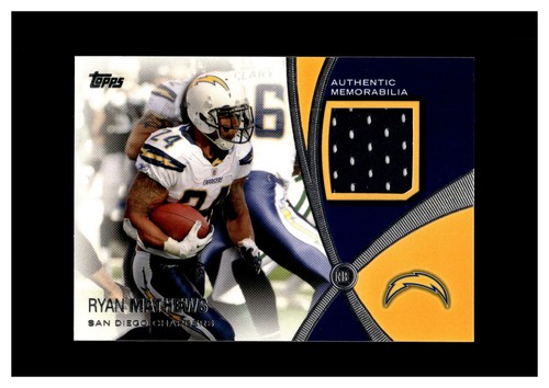 2012 Topps Prolific Playmakers Relics Trikot Ryan Mathews San Diego Chargers