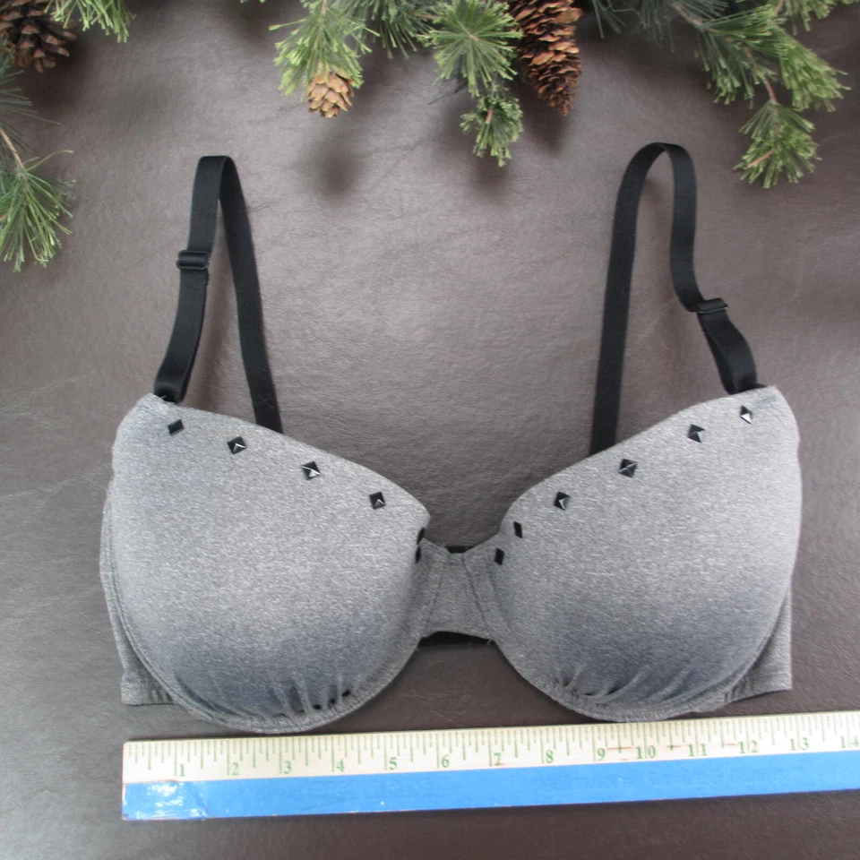 Fruit of The Loom Bra Size 38DD Gray Padded Underwire Adjustable Clasp Back - Image 2 of 4
