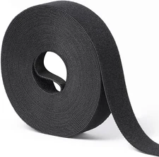 1 in X 30 Ft Hook and Loop Roll | Double-Sided Strips, Self-Gripping Straps | Re