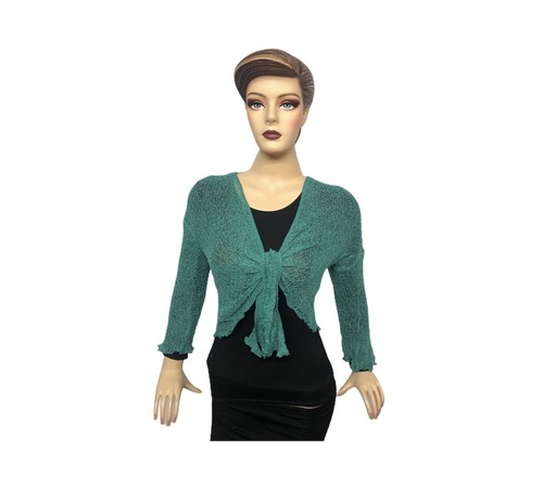 New Womens Tie Up Open Front Shrug Ladies Knitted Cropped Bolero beach summer - Picture 51 of 74