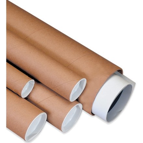 Kraft Mailing Tubes with Caps, 1.5" x 30", Pack of 50 for Shipping & Storage - Picture 4 of 12
