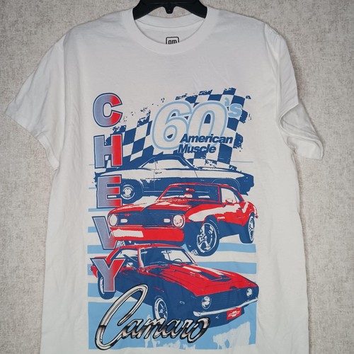 Hybrid Apparel Chevy Camero T-Shirt Herren Größe L weiß American Muscle