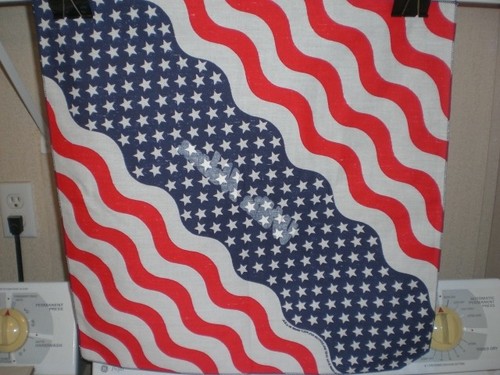 Willie Nelson Stars & Stripes Cotton-Poly Bandana Handkerchief Head Wrap Do-Rag - Picture 10 of 11