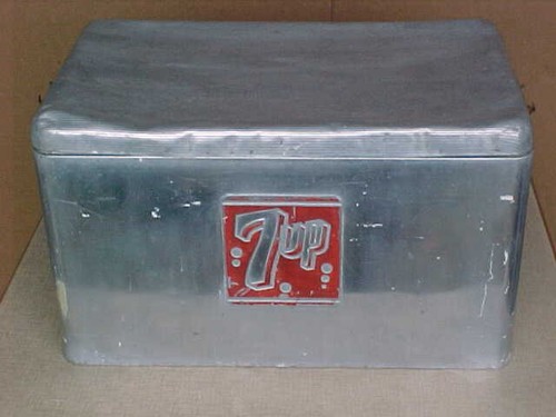 vintage original 1960's 7 up soda pop ice chest cooler car show rv camping - Picture 12 of 15