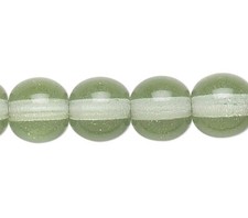 1 Std 67 Czech Glass Transparent Mint Green 6mm Round Beads with 0.7-1.1mm Hole