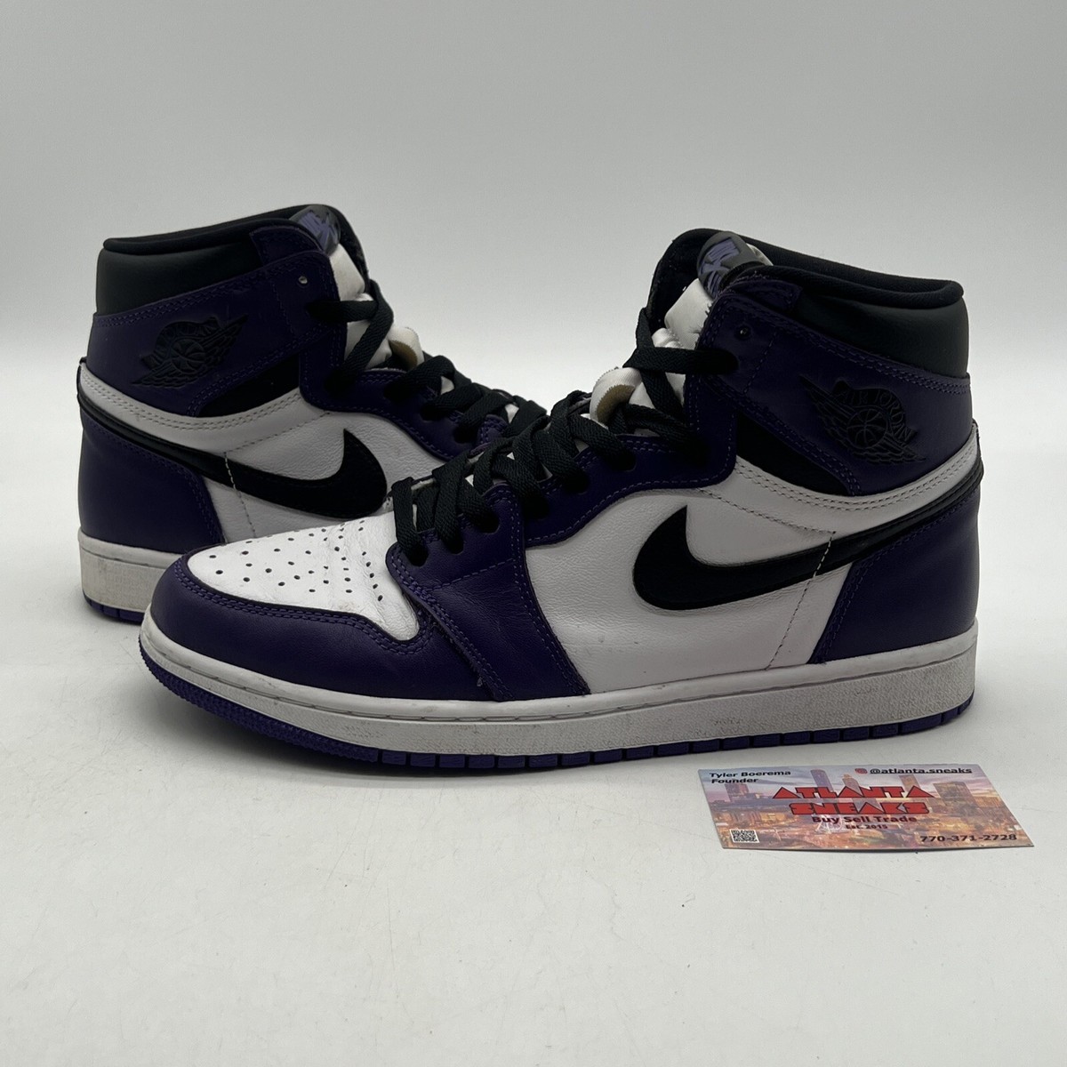Size 9.5 - Jordan 1 Retro OG High Court Purple 2.0 Black Leather