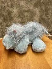 Ganz Webkinz Hippo Plush Light Blue NO Code 8" Fuzzy Hair HM009 Stuffed Animal