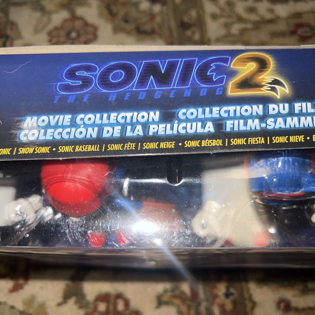 SONIC THE HEDGEHOG 2 3 PACK MOVIE COLLECTION FIGURE SET BASEBALL PARTY SNOW