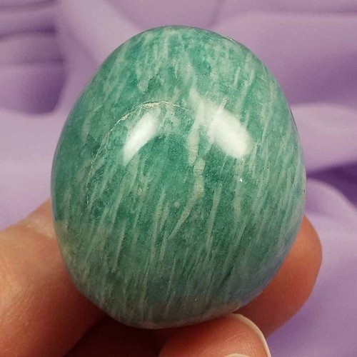 Large Amazonite tumble stone 'Face Challenges' 35g SN39265 - Picture 1 of 4