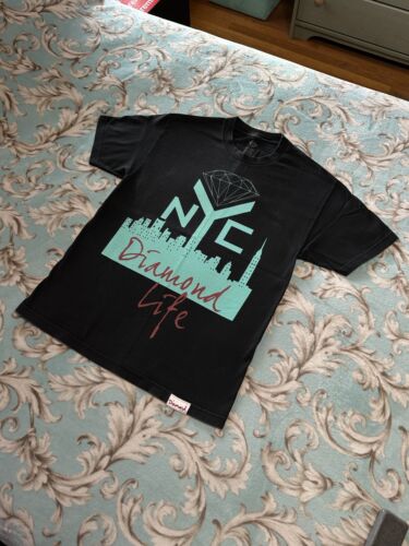 VINTAGE DIAMOND SUPPLY CO DIAMOND LIFE T-SHIRT (LARGE) BLACK TIFFANY NIKE SB TEE - Picture 4 of 10