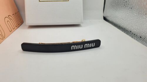 Miu Miu schwarzes Logo Haarspange - Bild 2 von 4