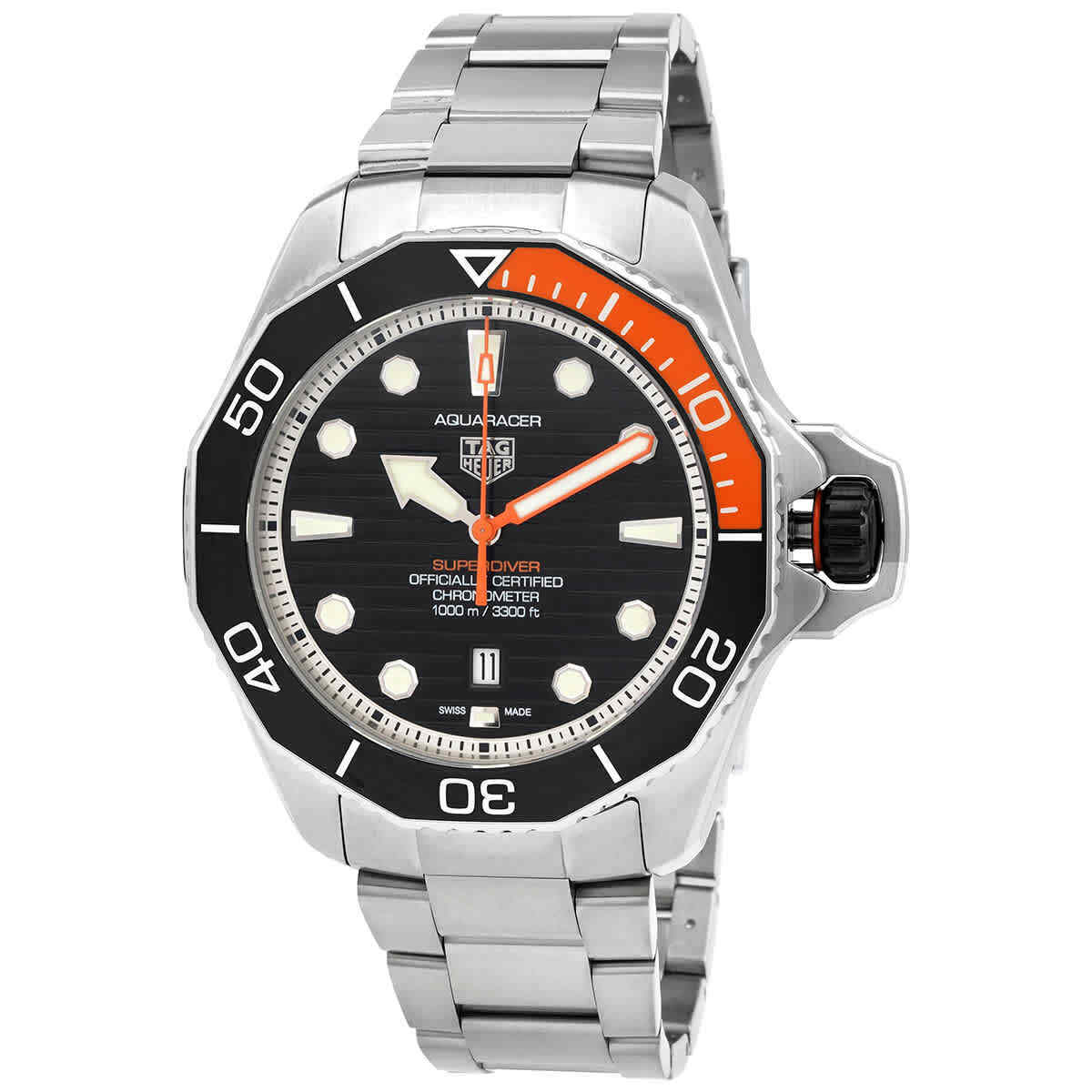 Мужские часы Tag Heuer Aquaracer с автоматическим черным циферблатом WBP5A8A.BF0619