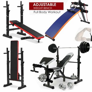 Adjustable Weight Bench Sit Up Dip Station Multi Gym Workout