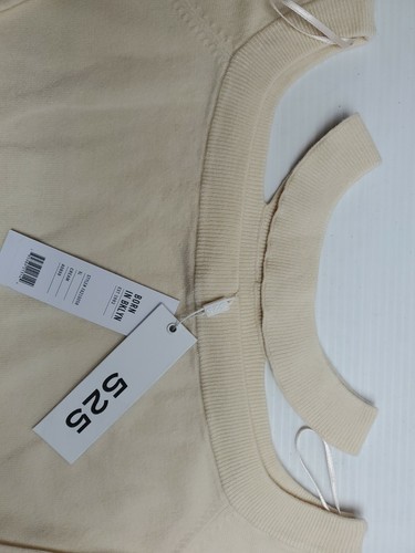 525 America Born in Bklyn Pullover mit Kragen cremefarben Größe X-Large neu mit Etikett - Bild 3 von 6