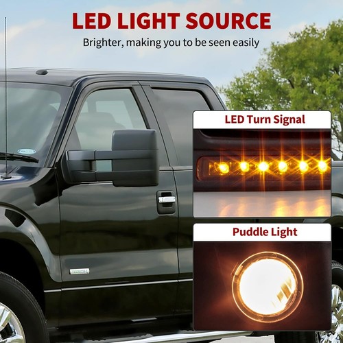 Espejos De Remolque Para 2007-2014 for Ford F150 Truck - Picture 3 of 6