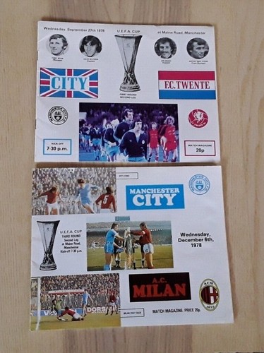 Manchester City 1978/79 Heimspiele UEFA/Messepokal Aus Menü auswählen - Bild 1 von 3