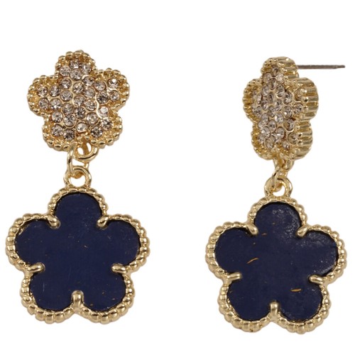 Designer Inspired, Flower Double Drop Dangle Earrings & Studs - Picture 10 of 35